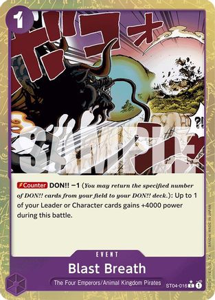 Blast Breath (Textured Foil) (ST04-016) [Premium Booster -The Best-] Foil - Deck Out Gaming