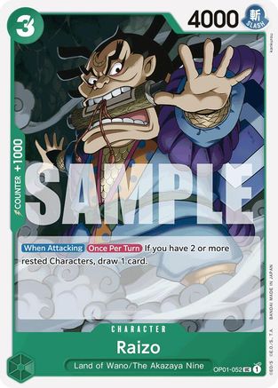 Raizo (Reprint) (OP01-052) [Premium Booster -The Best-] - Deck Out Gaming