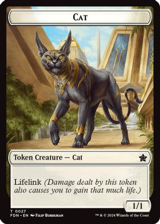 Cat (0027) // Phyrexian Goblin Double-Sided Token (27) [Foundations] - Deck Out Gaming