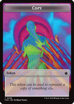 Copy // Human Double-Sided Token (26) [Foundations] - Deck Out Gaming