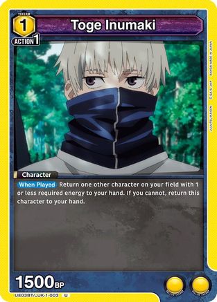 Toge Inumaki (003) (UE03BT/JJK-1-003) [Jujutsu Kaisen] - Deck Out Gaming