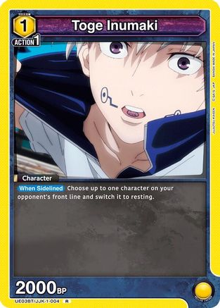 Toge Inumaki (004) (UE03BT/JJK-1-004) [Jujutsu Kaisen] Foil - Deck Out Gaming