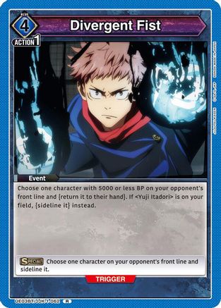 Divergent Fist (UE03BT/JJK-1-062) [Jujutsu Kaisen] Foil - Deck Out Gaming