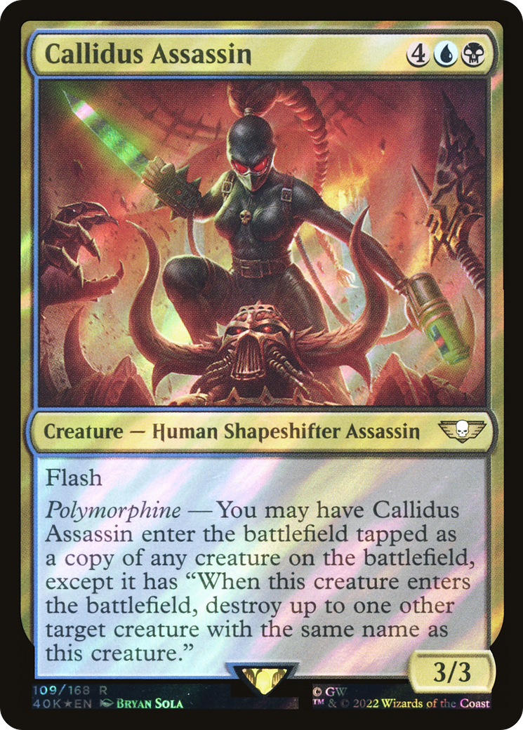 Callidus Assassin (Surge Foil) (109) [Warhammer 40,000 Commander] foil - Deck Out Gaming