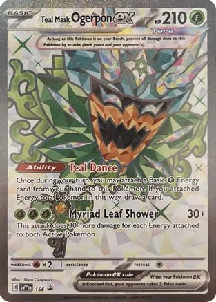 Teal Mask Ogerpon ex - 166 (166) [SV: Scarlet & Violet Promo Cards] Holofoil - Deck Out Gaming