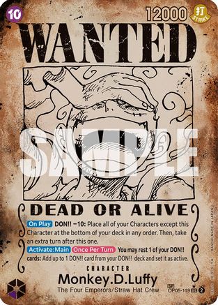 Monkey.D.Luffy (Wanted Poster) (OP05-119) [Emperors in the New World] Foil - Deck Out Gaming