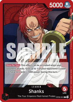 Shanks (001) (OP09-001) [Emperors in the New World] - Deck Out Gaming