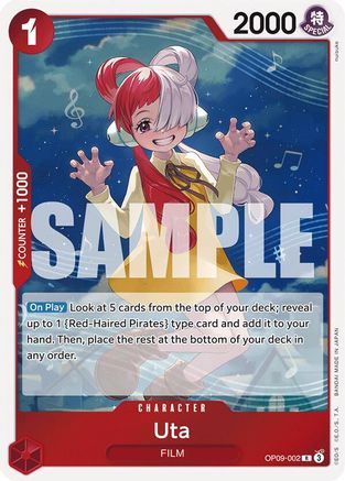 Uta (OP09-002) [Emperors in the New World] Foil - Deck Out Gaming