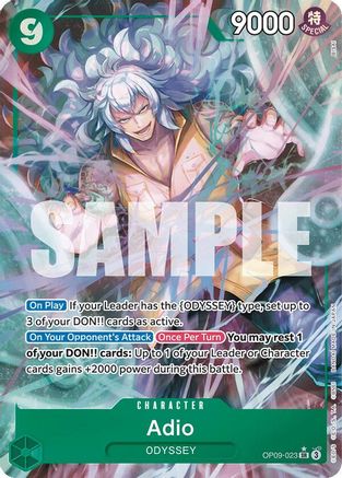Adio (Parallel) (OP09-023) [Emperors in the New World] Foil - Deck Out Gaming