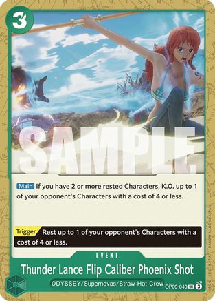 Thunder Lance Flip Caliber Phoenix Shot (OP09-040) [Emperors in the New World] - Deck Out Gaming