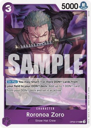 Roronoa Zoro (076) (OP09-076) [Emperors in the New World] Foil - Deck Out Gaming