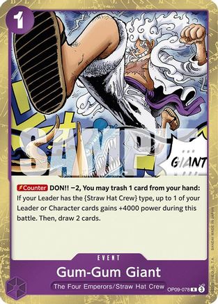 Gum-Gum Giant (OP09-078) [Emperors in the New World] Foil - Deck Out Gaming