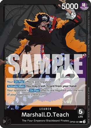 Marshall.D.Teach (081) (OP09-081) [Emperors in the New World] - Deck Out Gaming