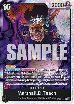 Marshall.D.Teach (093) (OP09-093) [Emperors in the New World] Foil - Deck Out Gaming