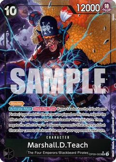 Marshall.D.Teach (093) (Alternate Art) (OP09-093) [Emperors in the New World] Foil - Deck Out Gaming