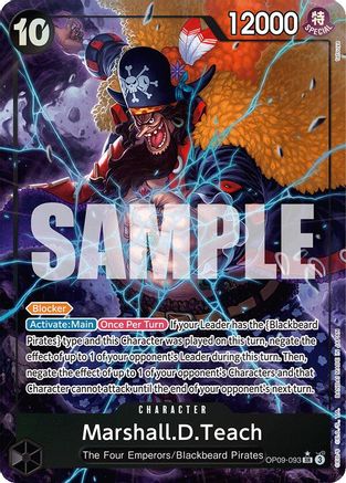 Marshall.D.Teach (093) (Alternate Art) (OP09-093) [Emperors in the New World] Foil - Deck Out Gaming