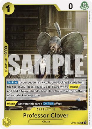 Professor Clover (OP09-102) [Emperors in the New World] Foil - Deck Out Gaming