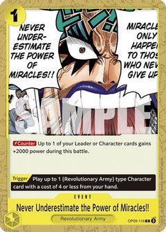 Never Underestimate the Power of Miracles!! (OP09-116) [Emperors in the New World] - Deck Out Gaming