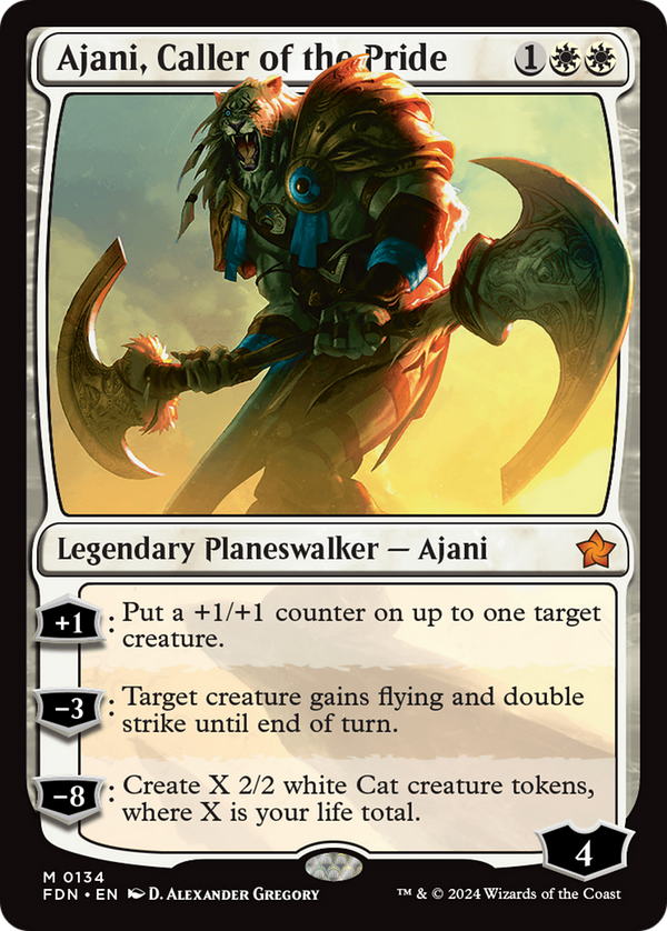 Ajani, Caller of the Pride (134) [Foundations] foil - Deck Out Gaming