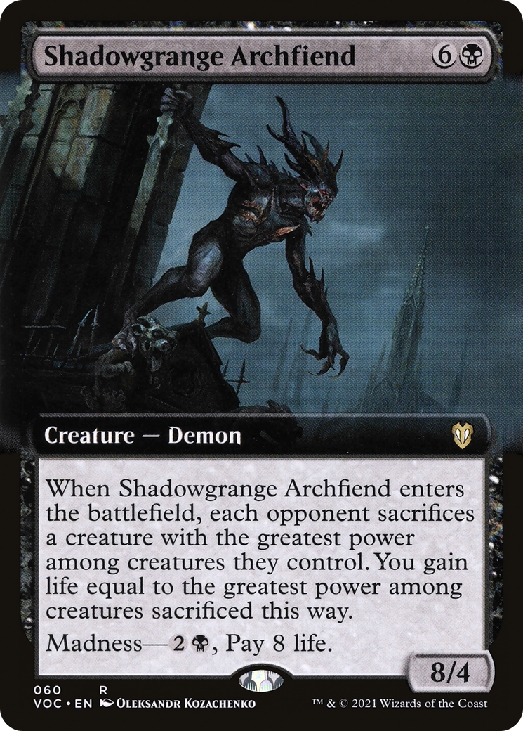 Shadowgrange Archfiend (Extended Art) (60) [Commander: Innistrad: Crimson Vow] - Deck Out Gaming