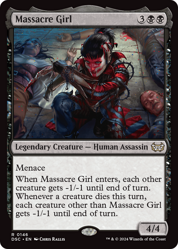Massacre Girl (146) [Duskmourn: House of Horror Commander] - Deck Out Gaming