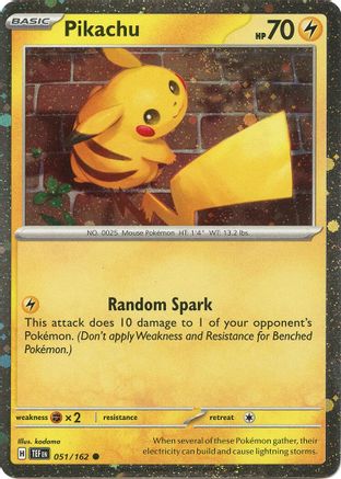 Pikachu - 051/162 (Cosmo Holo) (51) [Miscellaneous Cards & Products] Holofoil - Deck Out Gaming