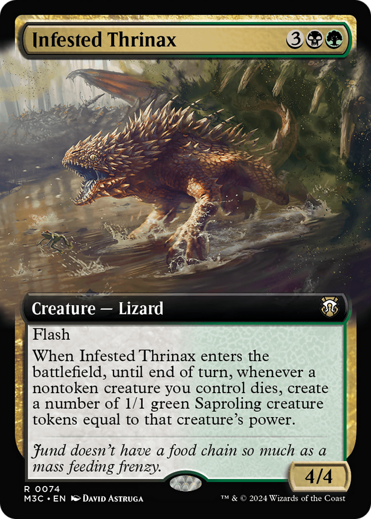 Infested Thrinax (Extended Art) (74) [Modern Horizons 3 Commander] - Deck Out Gaming