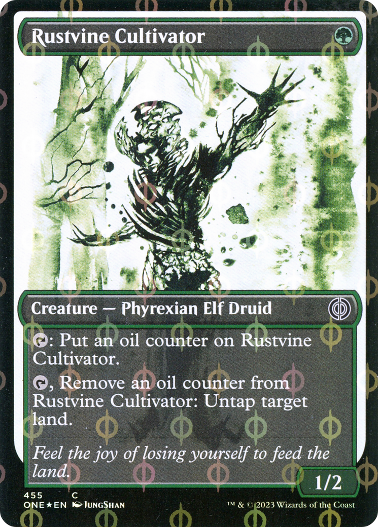 Rustvine Cultivator (Showcase) (Step-and-Compleat Foil) (455) [Phyrexia: All Will Be One] foil - Deck Out Gaming