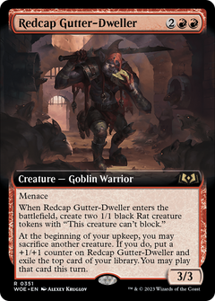 Redcap Gutter-Dweller (Extended Art) (351) [Wilds of Eldraine] foil - Deck Out Gaming