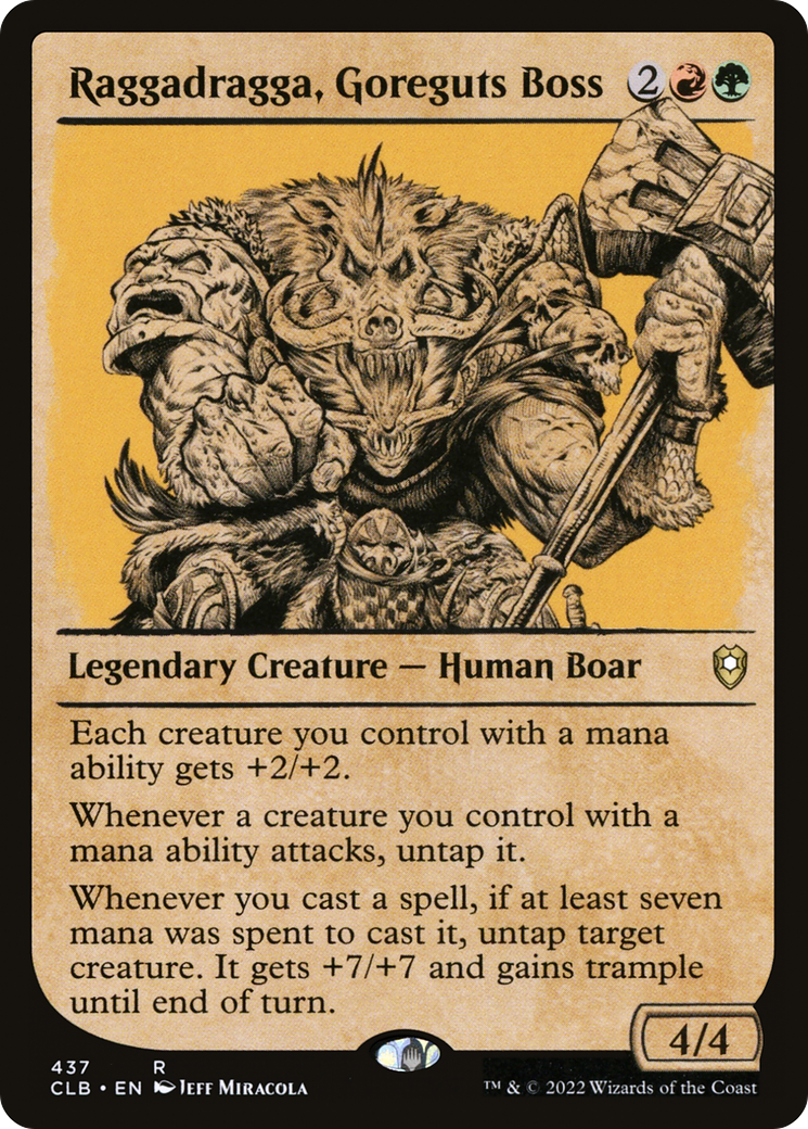 Raggadragga, Goreguts Boss (Showcase) (437) [Commander Legends: Battle for Baldur's Gate] foil - Deck Out Gaming