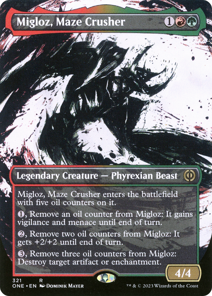 Migloz, Maze Crusher (Showcase) (321) [Phyrexia: All Will Be One] - Deck Out Gaming