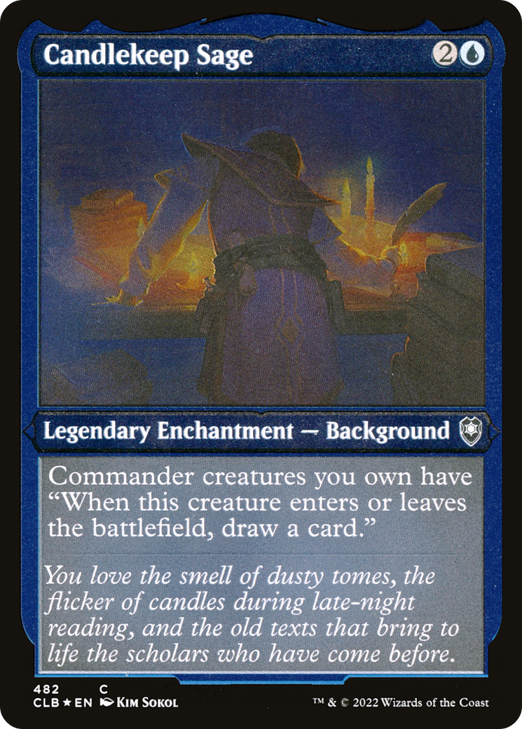 Candlekeep Sage (482) [Commander Legends: Battle for Baldur's Gate] etched - Deck Out Gaming
