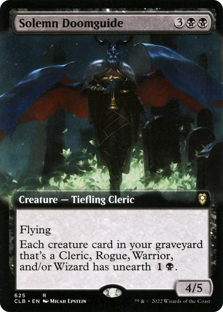 Solemn Doomguide (Extended Art) (625) [Commander Legends: Battle for Baldur's Gate] - Deck Out Gaming