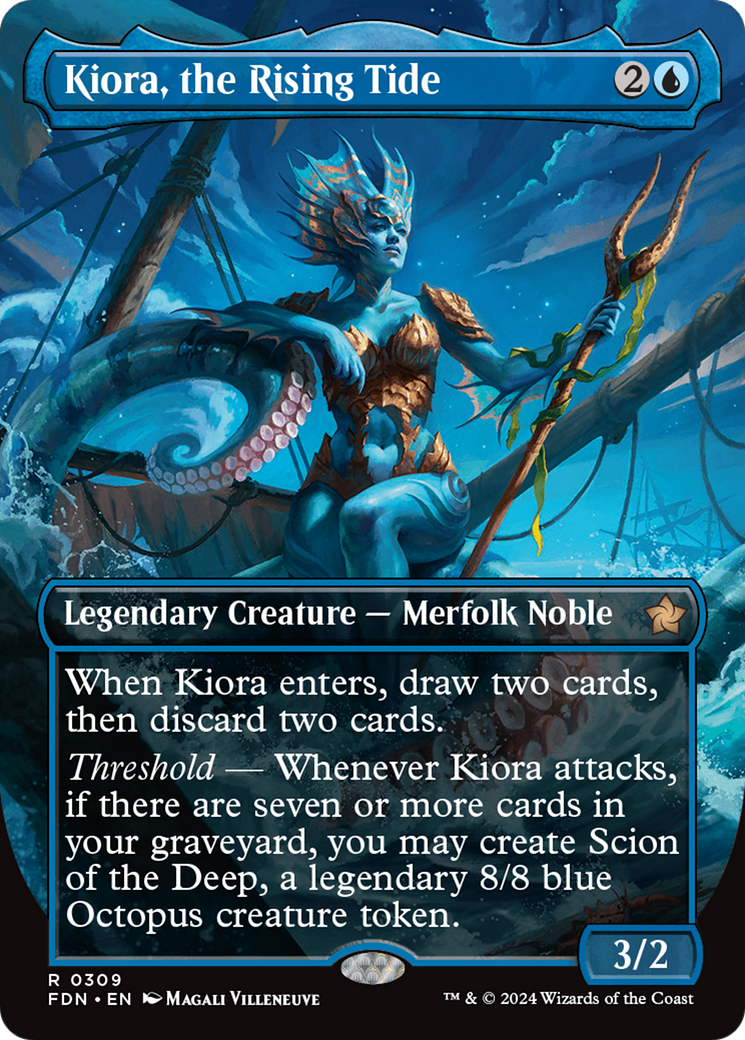 Kiora, the Rising Tide (Borderless) (309) [Foundations] - Deck Out Gaming