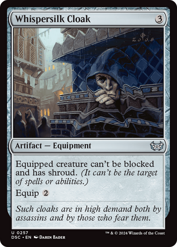 Whispersilk Cloak (257) [Duskmourn: House of Horror Commander] - Deck Out Gaming