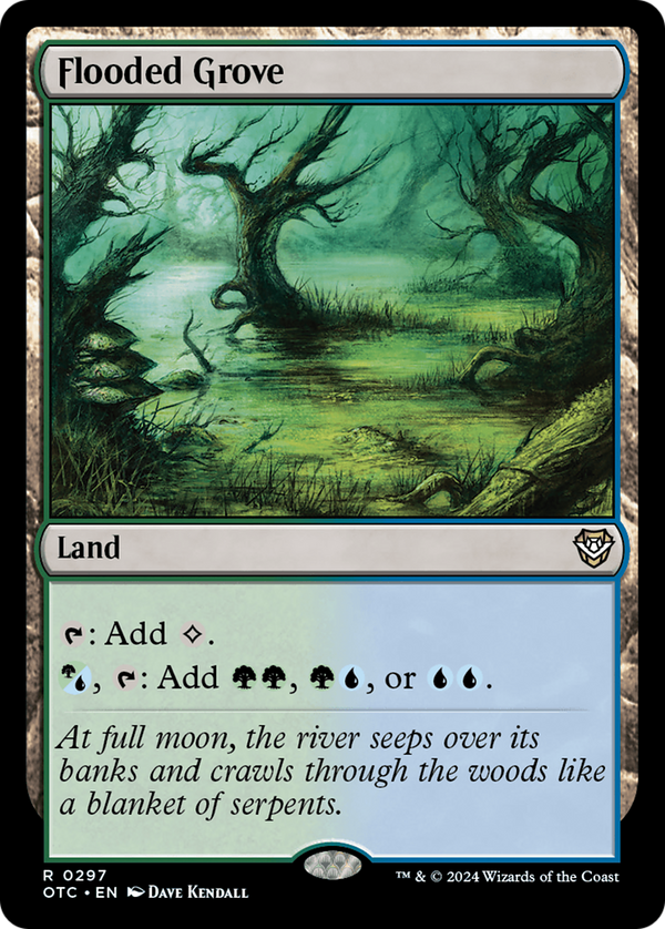 Flooded Grove (297) [Outlaws of Thunder Junction Commander] - Deck Out Gaming