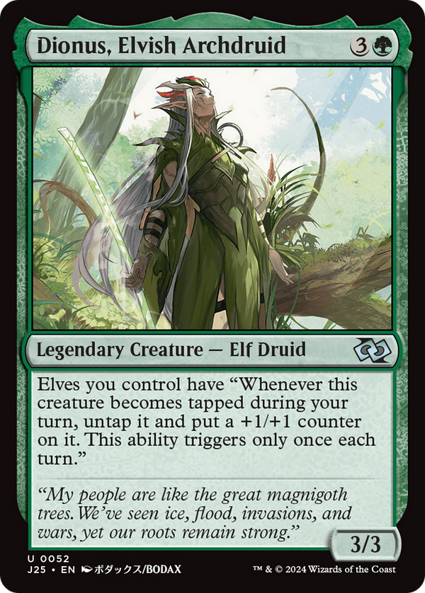 Dionus, Elvish Archdruid (Anime) (52) [Foundations Jumpstart] - Deck Out Gaming
