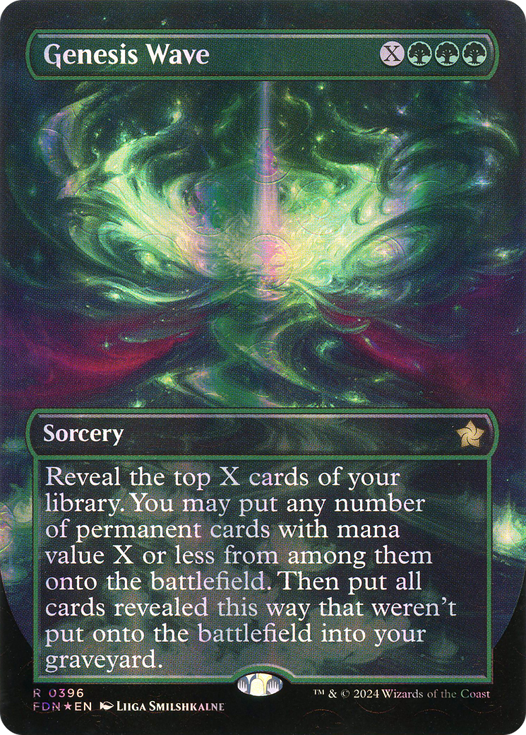 Genesis Wave (Borderless) (Mana Foil) (396) [Foundations] foil - Deck Out Gaming
