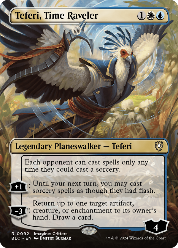 Teferi, Time Raveler (Borderless) (92) [Bloomburrow Commander] foil - Deck Out Gaming
