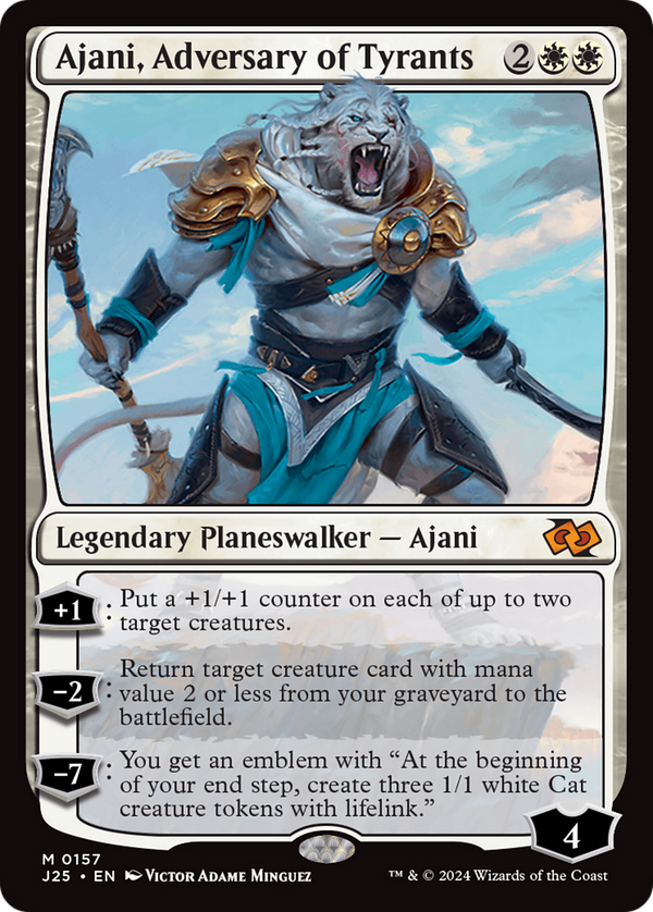 Ajani, Adversary of Tyrants (157) [Foundations Jumpstart] - Deck Out Gaming