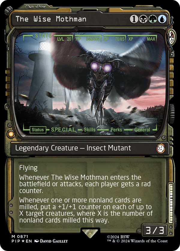 The Wise Mothman (Showcase) (Surge Foil) (871) [Fallout] foil - Deck Out Gaming