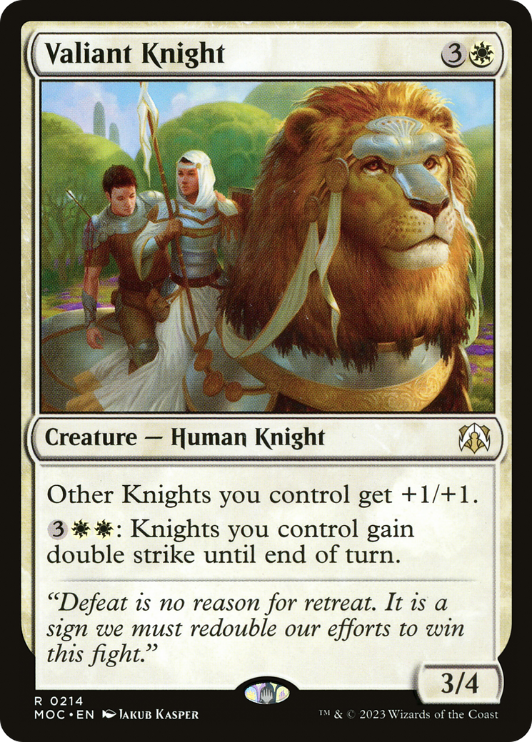 Valiant Knight (214) [March of the Machine Commander] - Deck Out Gaming