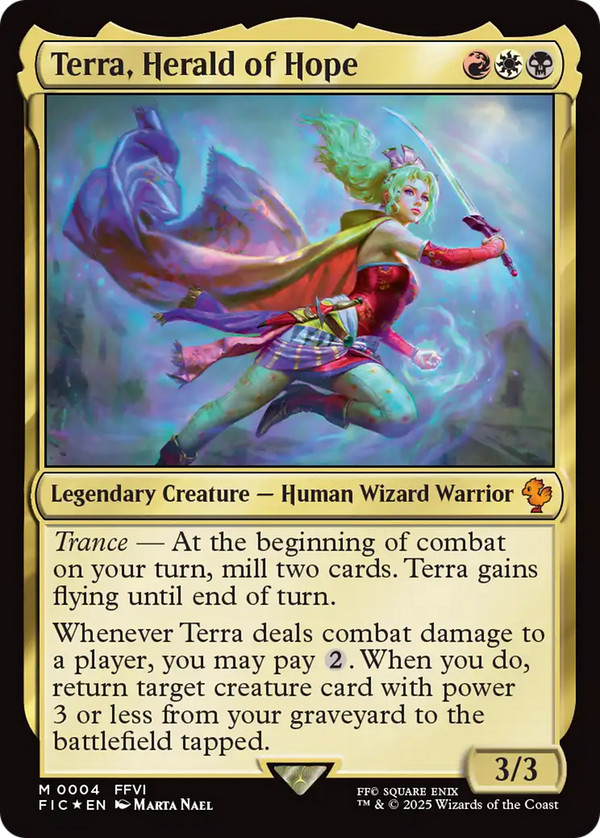 Terra, Herald of Hope (4) [Commander: FINAL FANTASY] foil - Deck Out Gaming