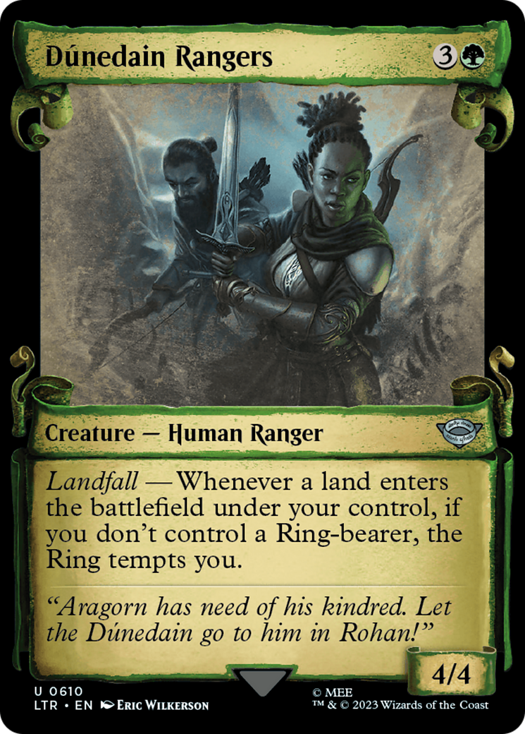 Dunedain Rangers (Showcase Scrolls) (610) [The Lord of the Rings: Tales of Middle-earth] foil - Deck Out Gaming