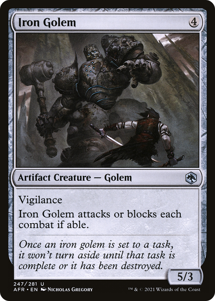 Iron Golem (247) [Adventures in the Forgotten Realms] foil - Deck Out Gaming