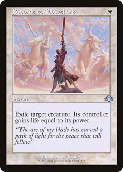 Swords to Plowshares (Retro Frame) (275) [Dominaria Remastered] - Deck Out Gaming