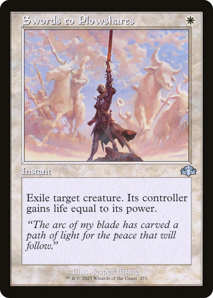 Swords to Plowshares (Retro Frame) (275) [Dominaria Remastered] - Deck Out Gaming