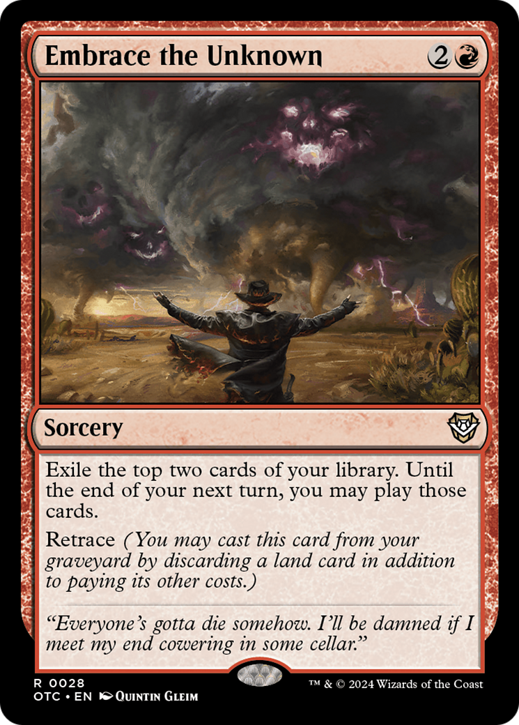 Embrace the Unknown (28) [Outlaws of Thunder Junction Commander] - Deck Out Gaming