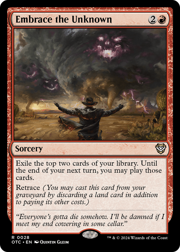 Embrace the Unknown (28) [Outlaws of Thunder Junction Commander] - Deck Out Gaming