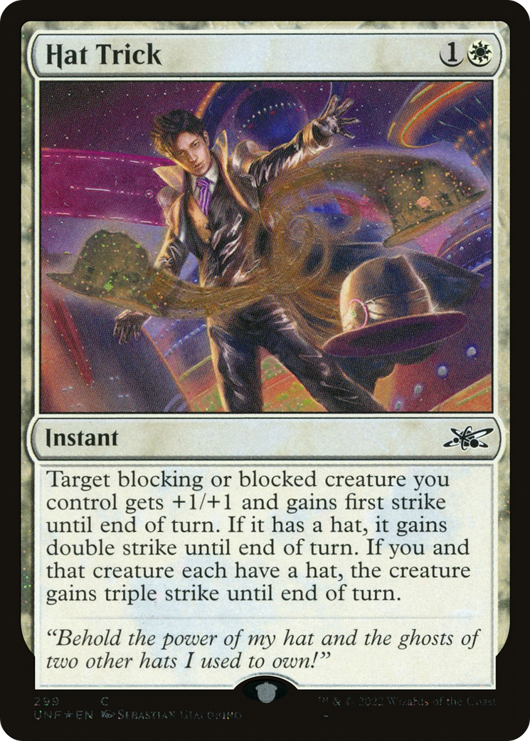 Hat Trick (Galaxy Foil) (299) [Unfinity] foil - Deck Out Gaming